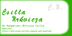 csilla mrkvicza business card